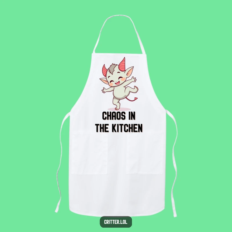 Funny Imp Cartwheel Apron - Cook with Playful Mischief!