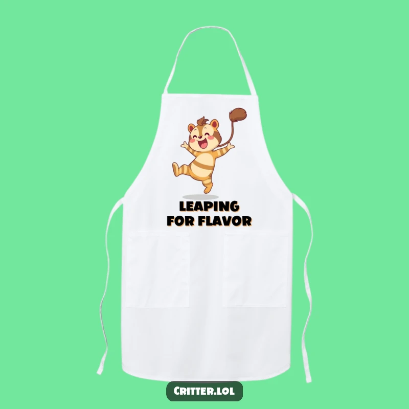 Funny Striped Creature Apron: Cook Up Some Joyful Fun!