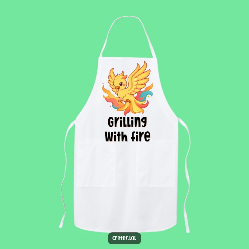 Funny Phoenix Flames Apron - Cook with Fiery Passion!
