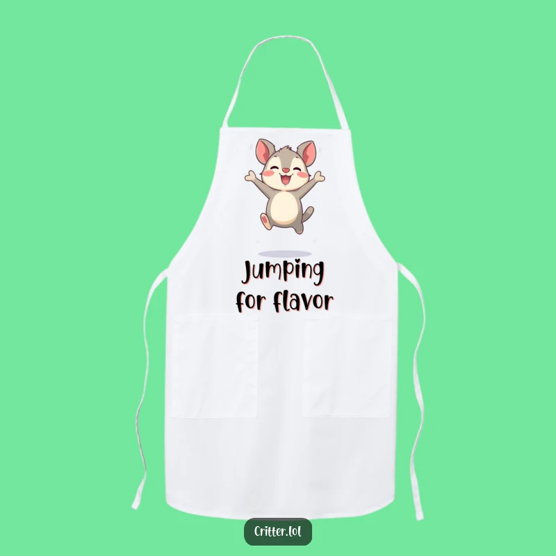 Funny Bouncing Critter Apron: Cook with Cheerful Energy!