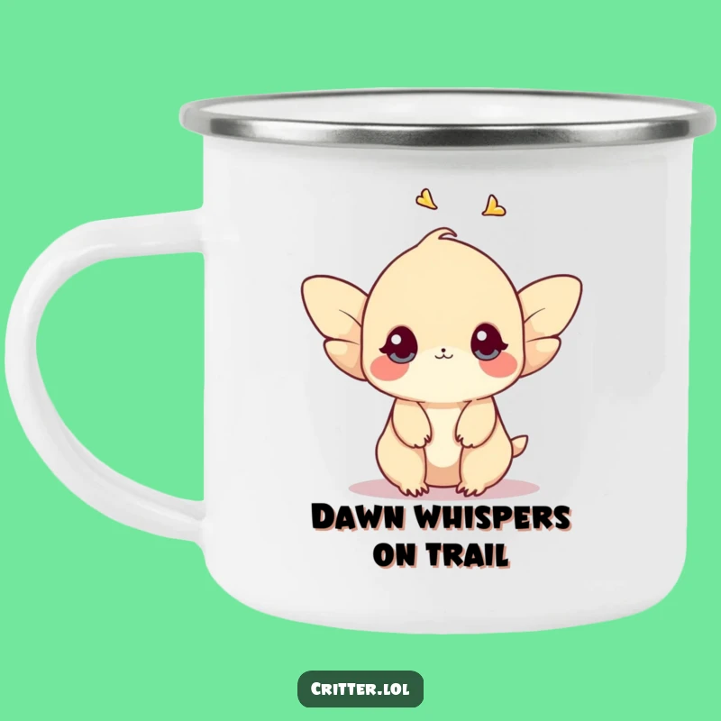 Funny Shy Creature Camping Mug: Gentle Adventures Await!