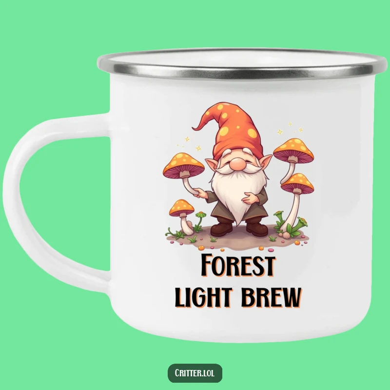 Funny Gnome Juggling Camping Mug: Enchanted Outdoors, Whimsical Gift