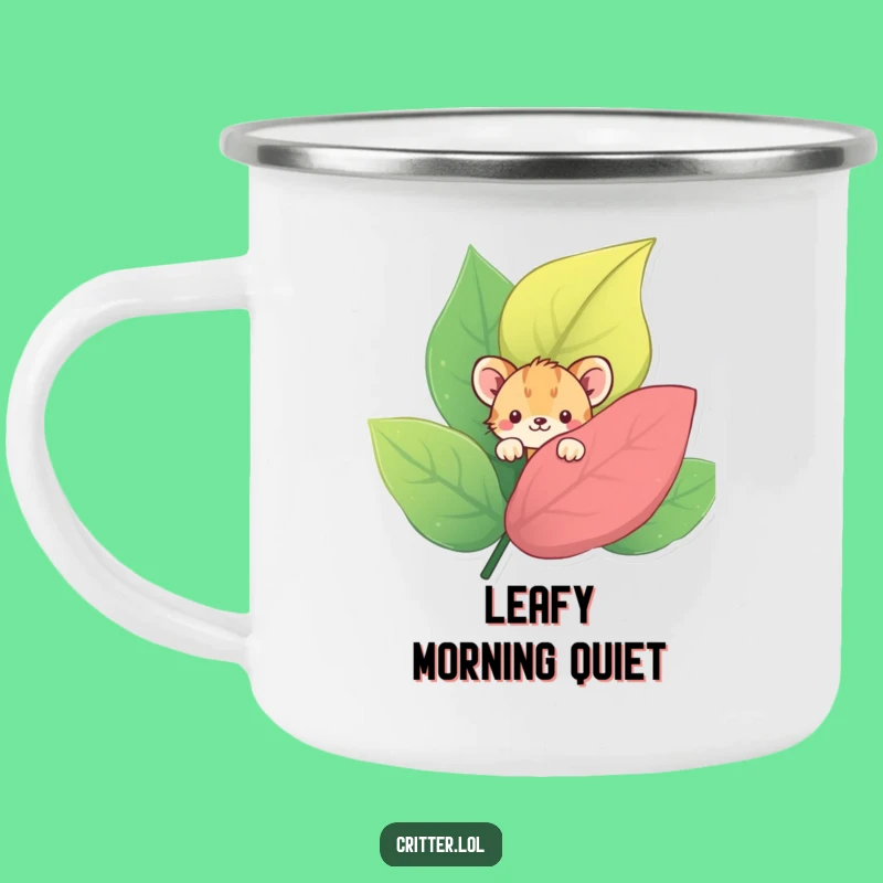 Funny Shy Critter Camping Mug: Sip your adventures with quiet charm.
