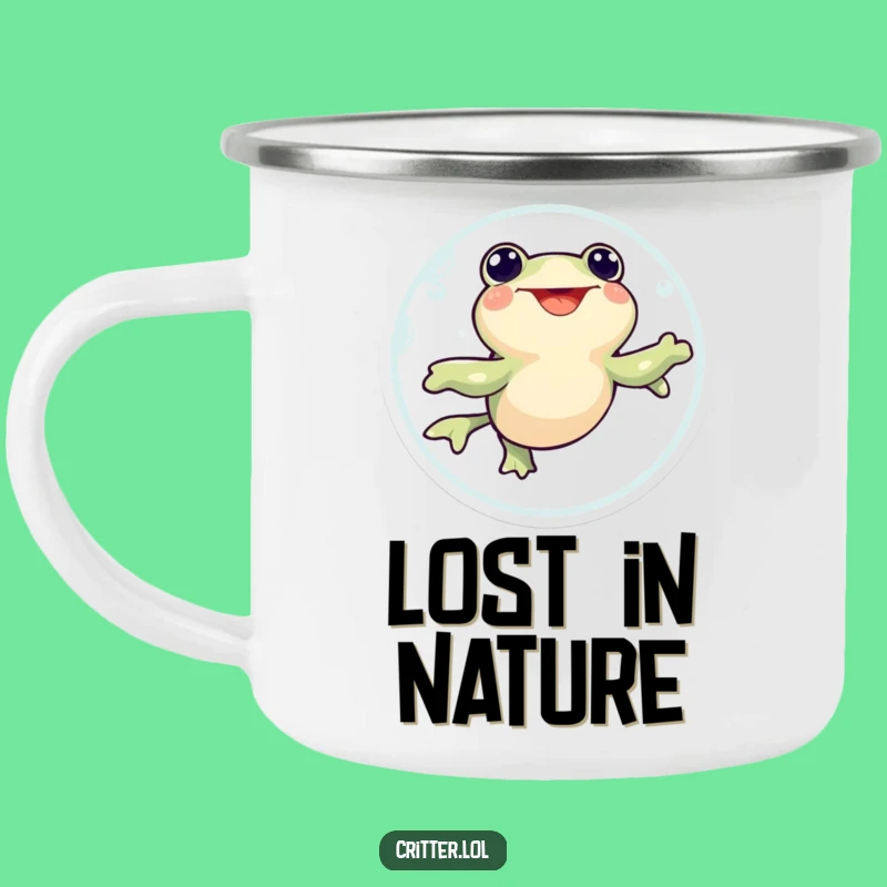 Funny Tadpole Swirl Camping Mug: Aquatic Adventure Fuel - Great Gift!