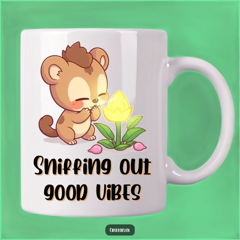 Funny Curious Creature Mug: Explore with Humor!