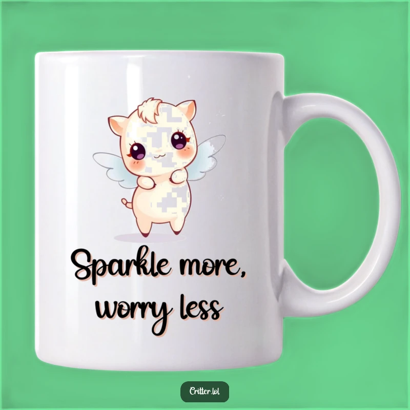 Funny Dancing Fairy Creature Mug - Magical Sparkle Gift for Her