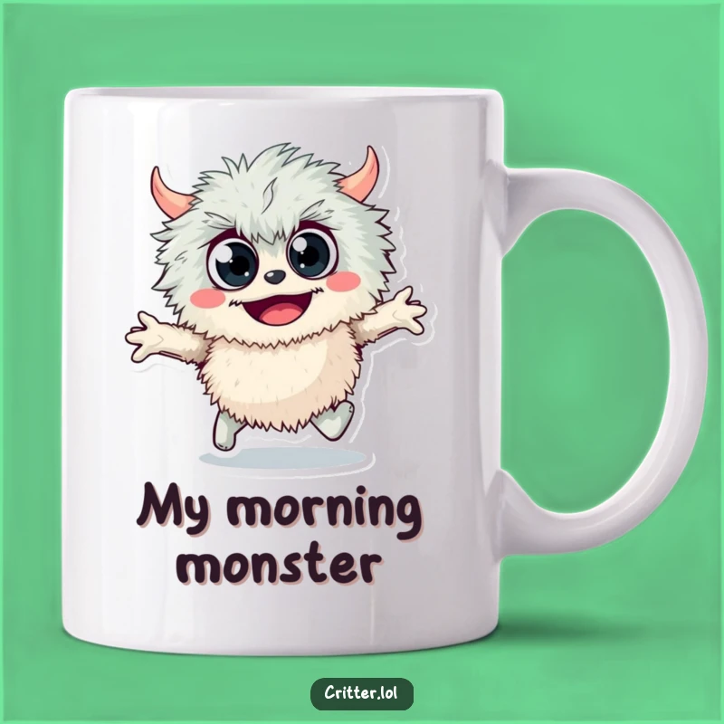 Funny Fuzzy Monster Mug: Start Your Day with Joyful Monster Energy