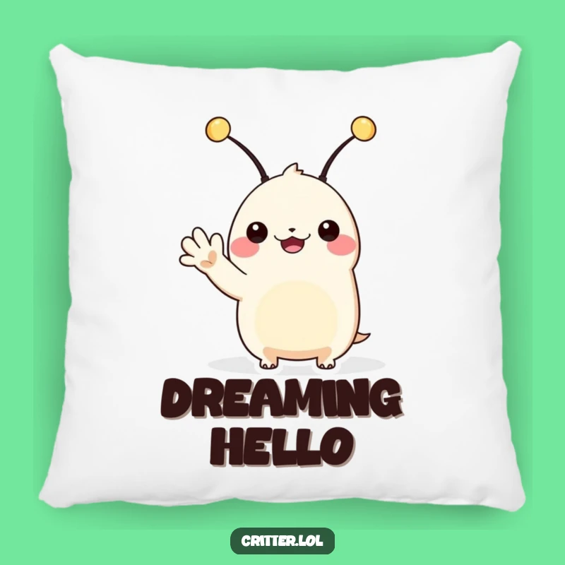 Funny Alien Wave Pillow: Soft & Friendly Cushion for Cosmic Comfort