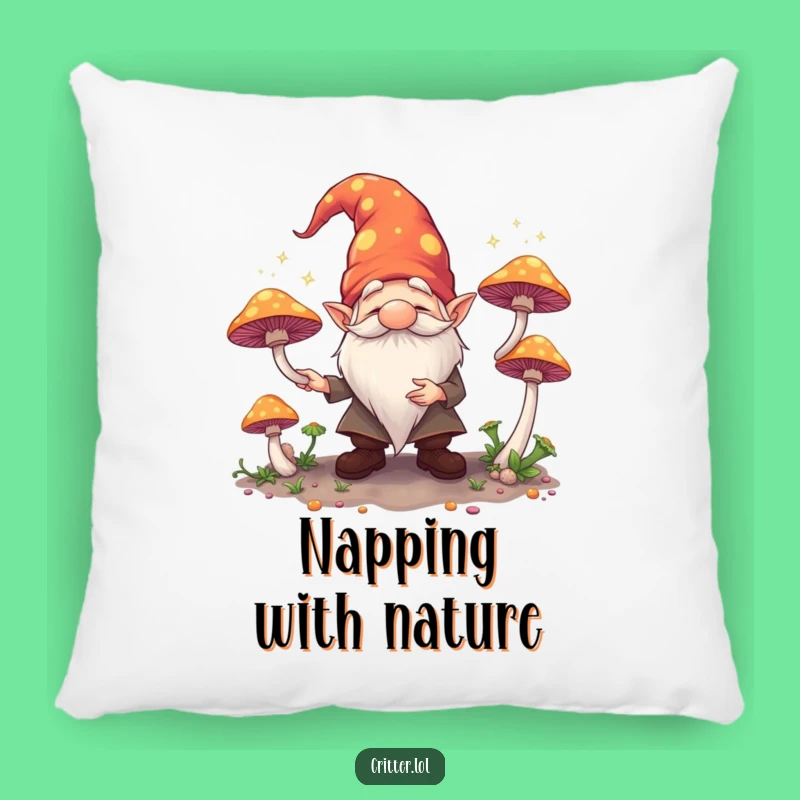 Funny Gnome Juggling Pillow: Cozy Whimsical Cushion, Perfect Funny Gift