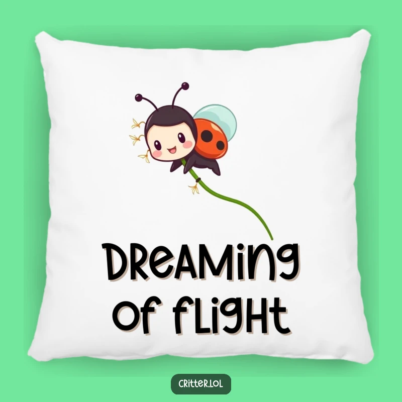 Funny Ladybug Dandelion Pillow: Cozy Nature Decor for a Hilarious Gift