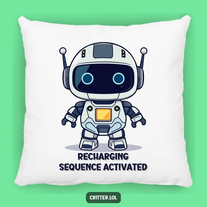 Funny Robot Pillow: Cozy Comfort Meets Blinking Light Humor