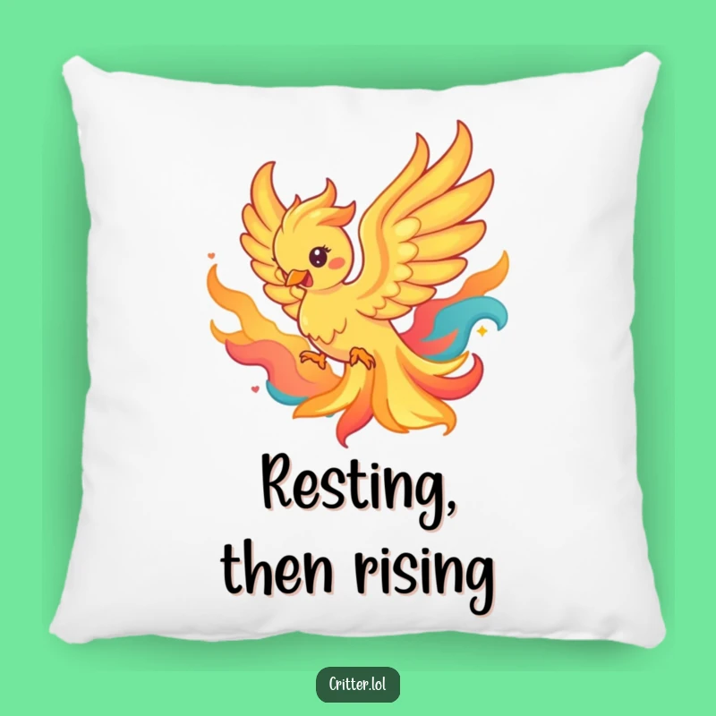 Funny Phoenix Flames Pillow - Cozy Comfort & Fiery Spirit!