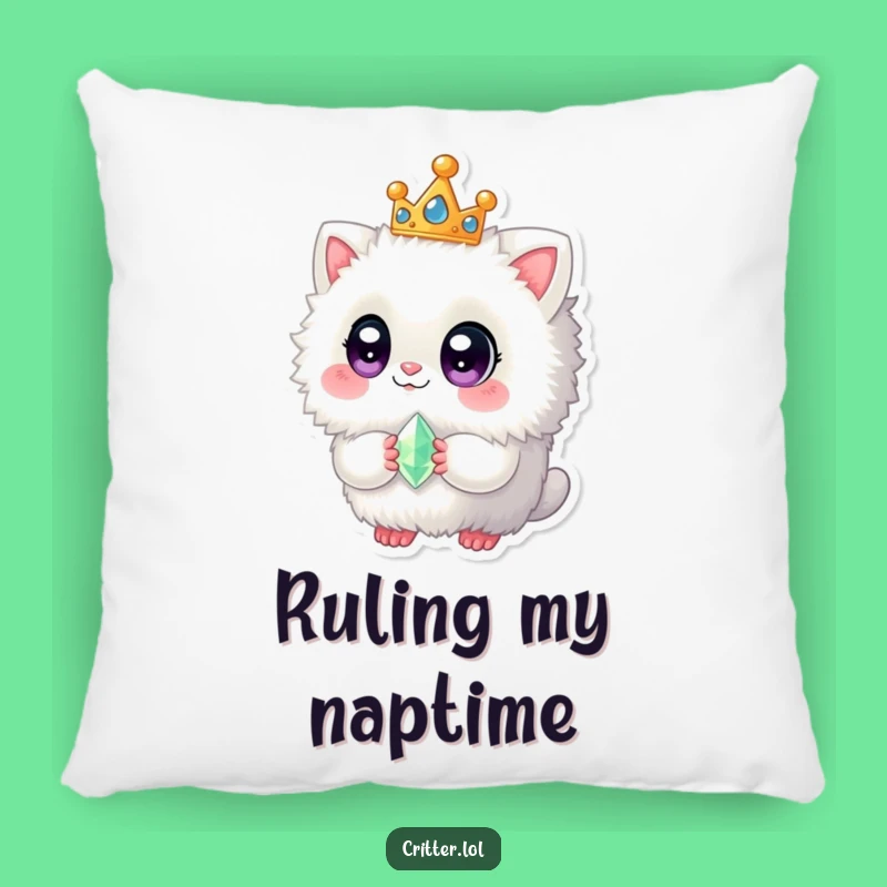 Funny Fuzzy Creature Pillow - Royal Comfort & Gem Accent