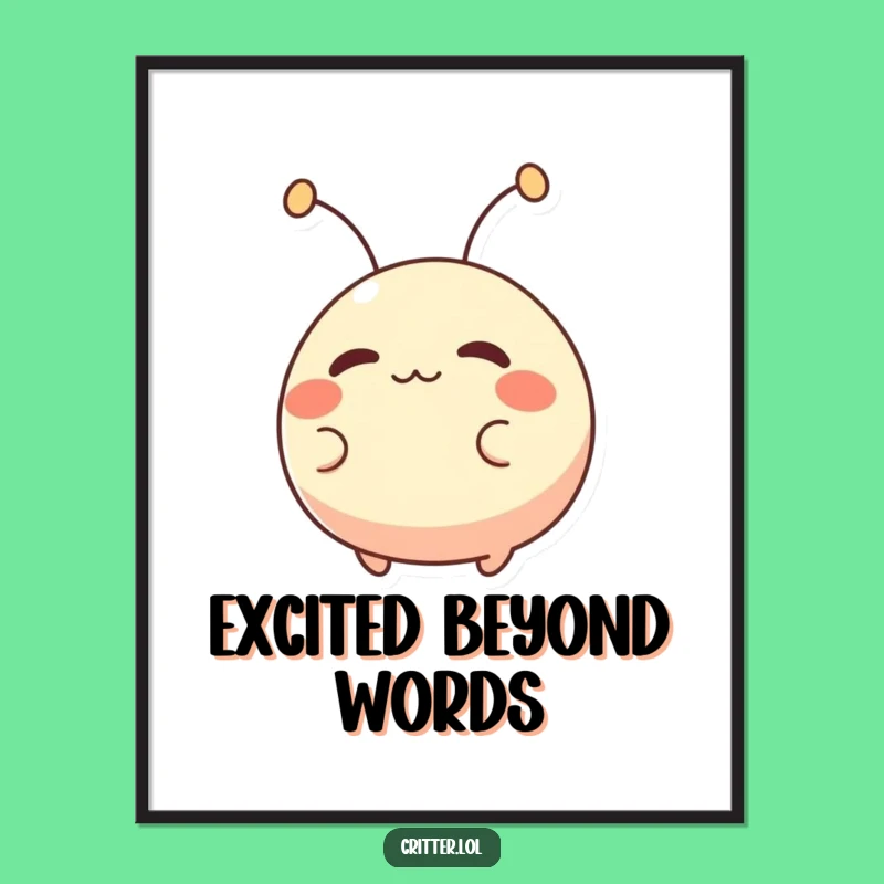 Funny Wiggling Creature Digital Print: Instant Hilarious Decor