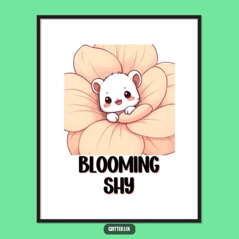 Funny Shy Critter Digital Art: Instant Adorable Download for Your Walls