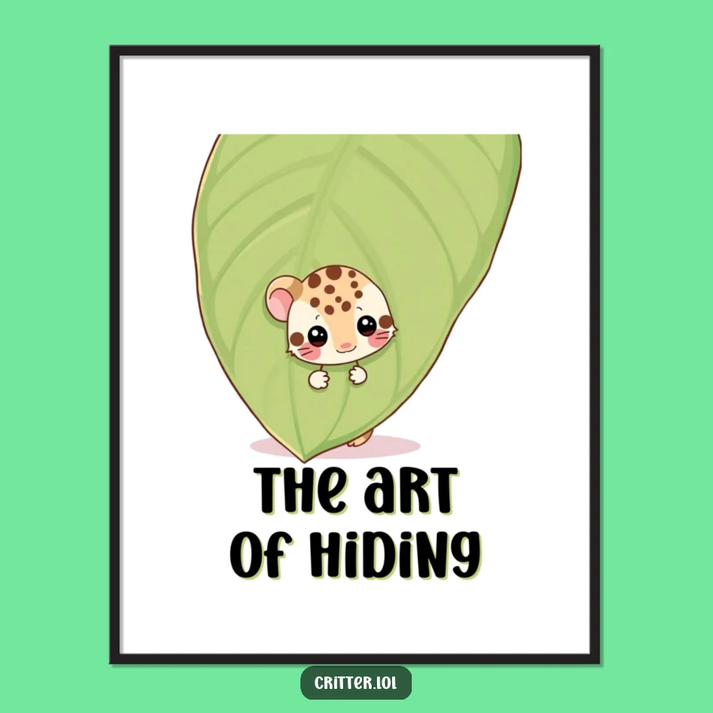 Funny Spotted Critter Digital Art: Shyly Charming Print for Instant Decor
