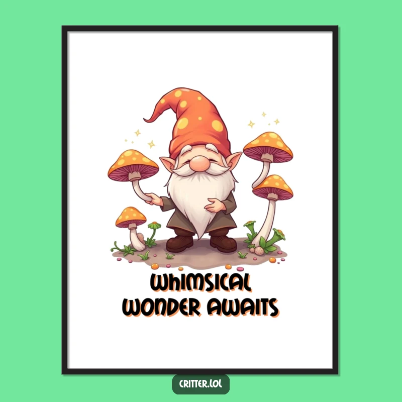 Funny Gnome Juggling Digital Print: Instant Whimsical Art, Perfect Funny Gift