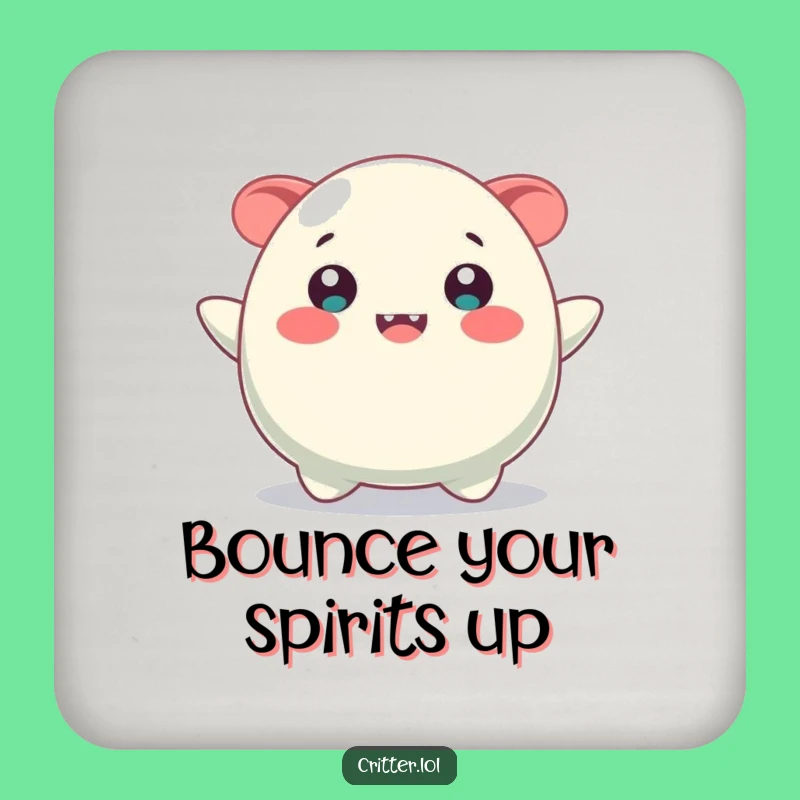 Funny Bouncing Blob Smile Coaster - Protect Surfaces with Happiness!