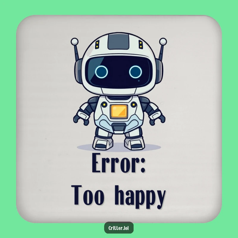 Funny Robot Coaster: Protect Surfaces with Blinking Light Tech Style