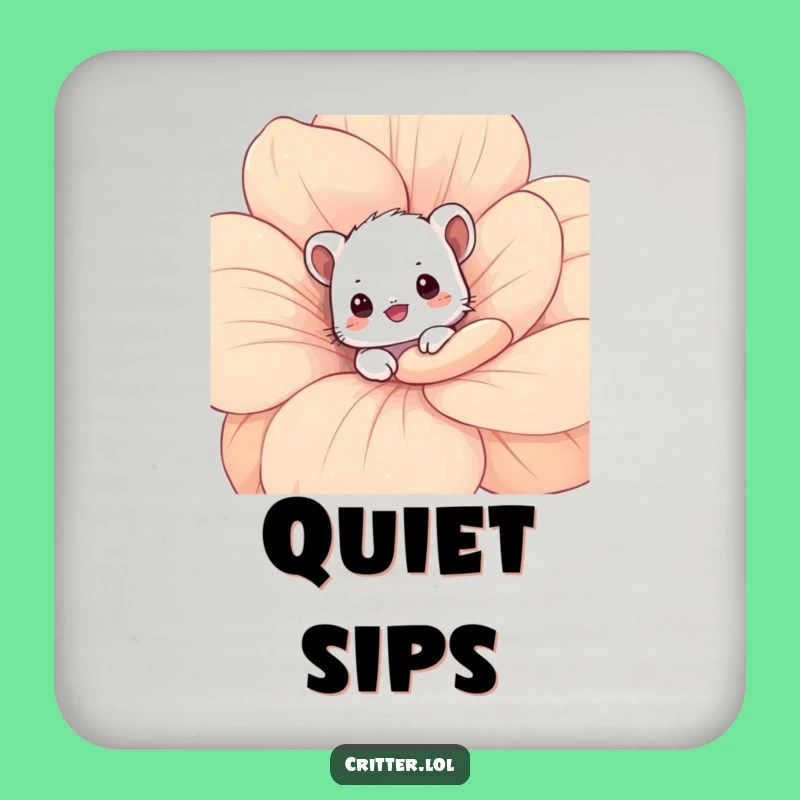Funny Shy Critter Coaster: Protect Surfaces with Adorable Peek-a-Boo