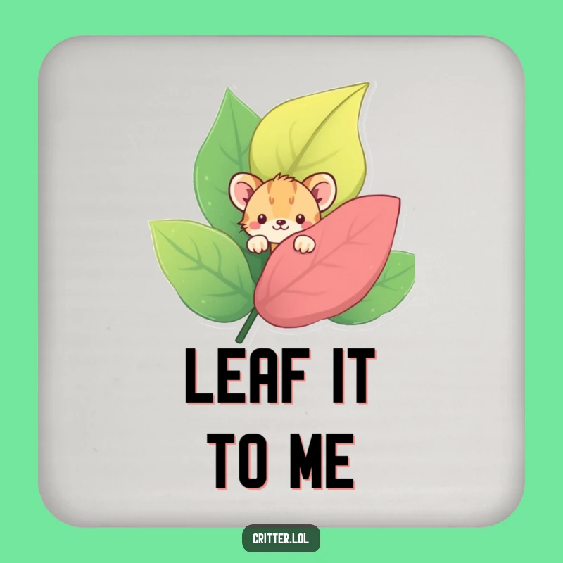 Funny Shy Critter Coaster: Protect surfaces with gentle humor.