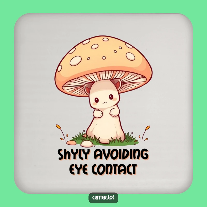 Funny Shy Critter Coaster - Protect Surfaces with Humorous Style, Ideal Funny Gift
