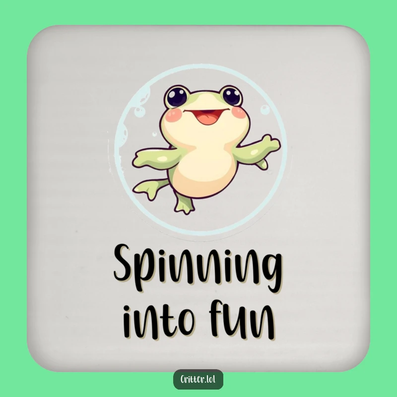 Funny Tadpole Swirl Coasters: Protect Surfaces with Fun - Great Gift!