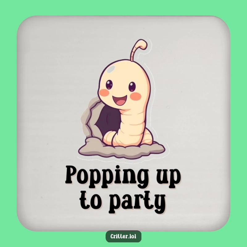 Funny Worm Hole Coasters: Protect Surfaces with Charm - Great Gift!