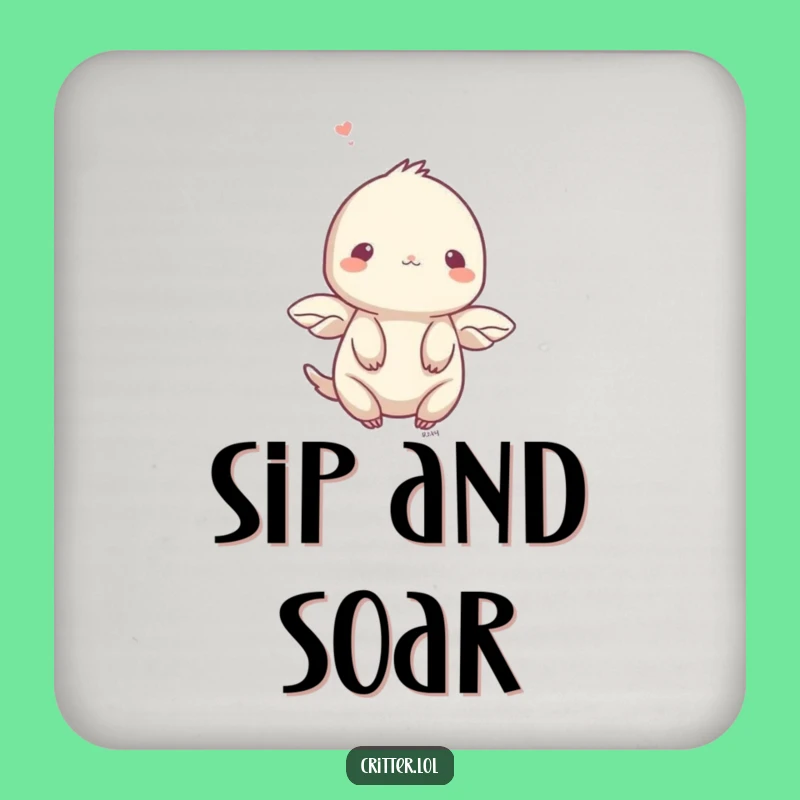 Funny Shy Creature Coaster: Protect Surfaces with Delicate Wings