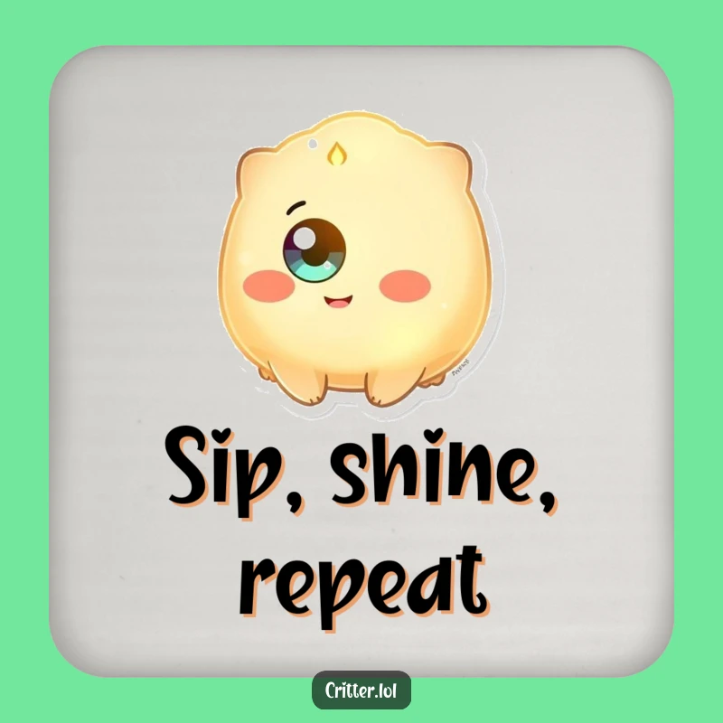 Funny Glowing Creature Coasters: Protect Surfaces with Radiance!