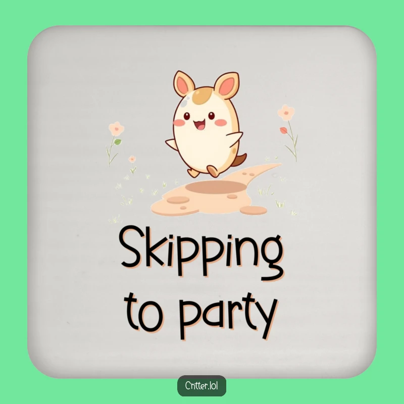 Funny Happy Critter Coaster - Protect Surfaces with Joyful Style, Ideal Funny Gift