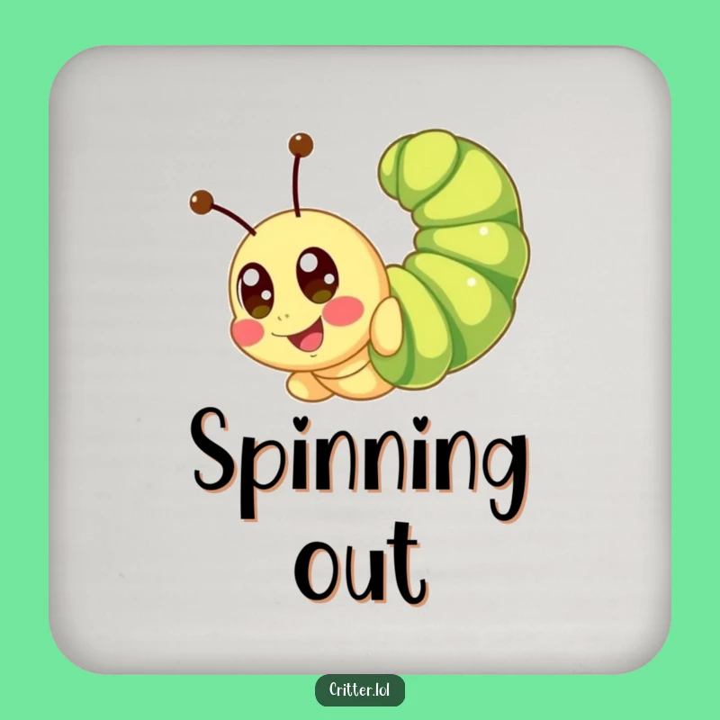 Funny Caterpillar Coaster - Cute Somersault Drink Protector - Happy Eyes Table Gift