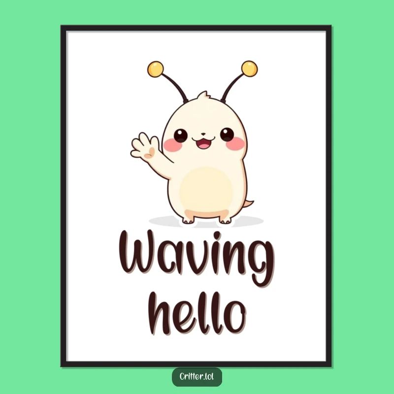 Funny Alien Wave Poster: Out-of-this-World Art for Your Walls