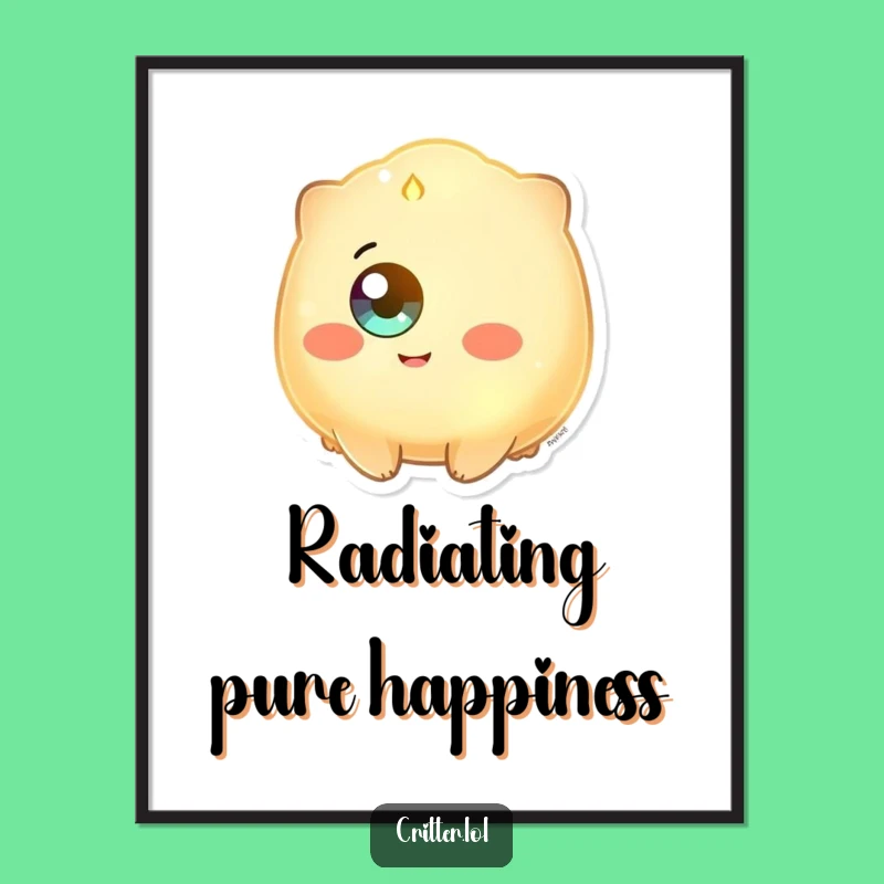 Funny Glowing Creature Poster: Illuminate Your Space!