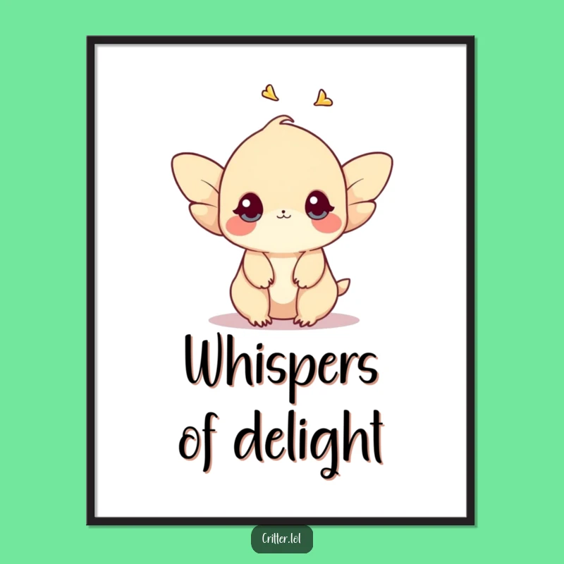 Funny Shy Creature Poster: Add Delicate Charm to Your Walls!