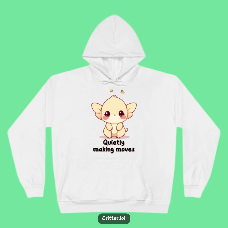 Cozy Funny Shy Creature Hoodie: Flutter into Comfort!