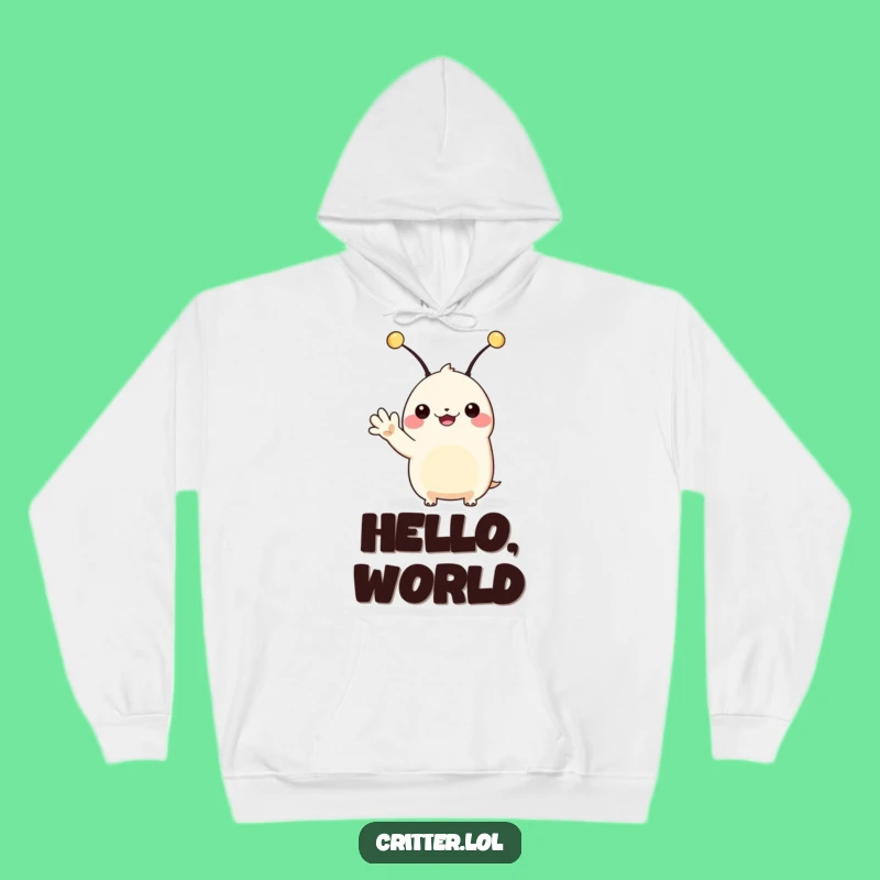 Funny Alien Wave Hoodie: Cozy Up with This Friendly Extraterrestrial