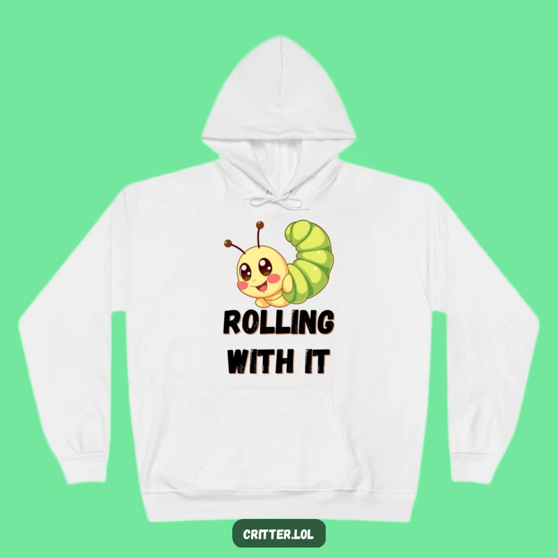 Funny Caterpillar Hoodie - Cozy Cute Somersault Wearable - Happy Eyes Warm Gift