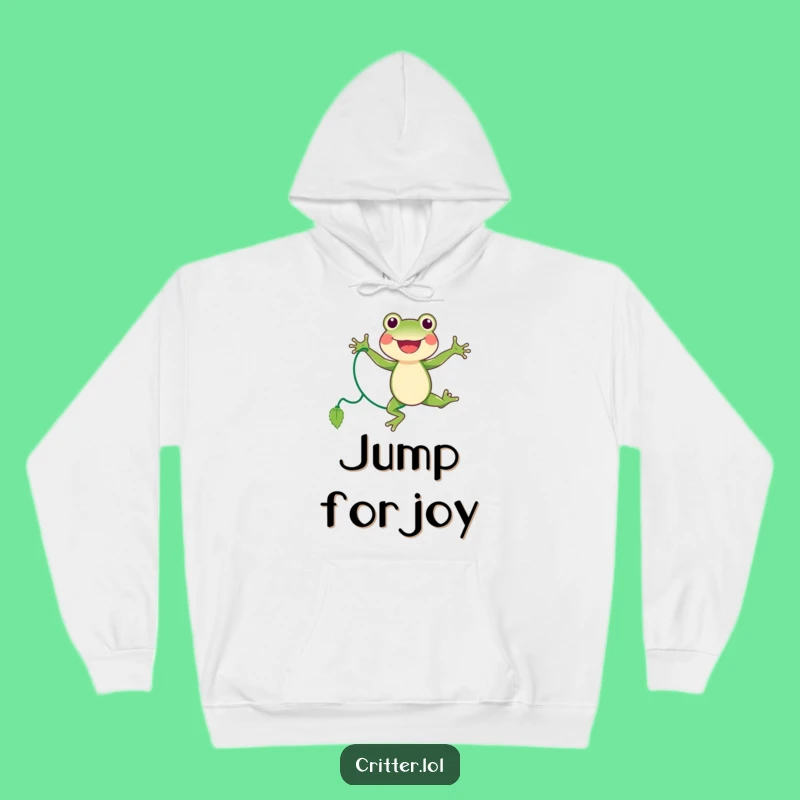 Funny Frog Hoodie - Joyful Jumping Rope Comfort - Vine Jumper Warm Gift