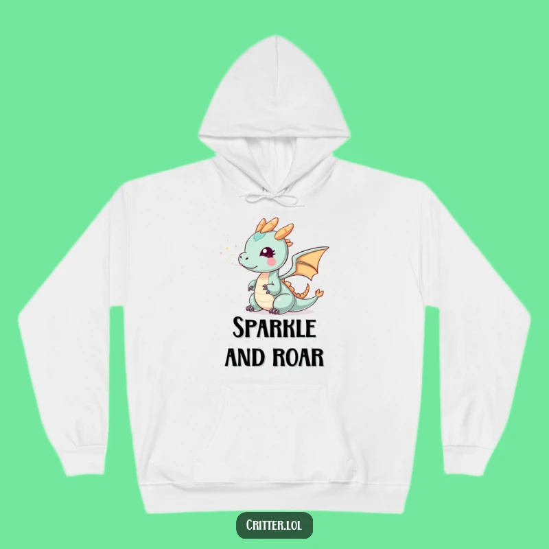 Funny Tiny Dragon Smoke Hoodie: Cozy Up with Magical Fantasy Vibes