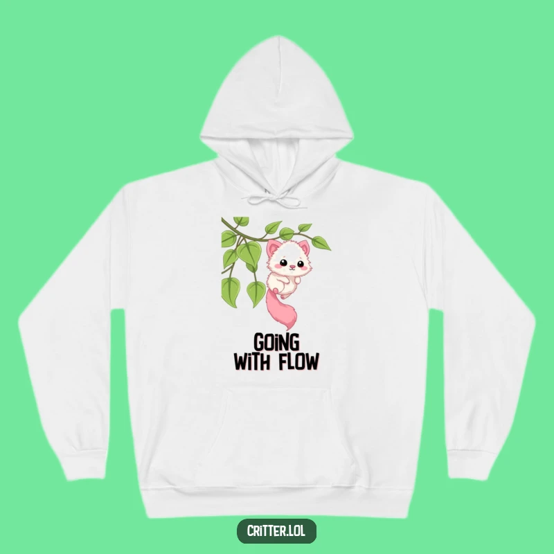 Funny Sliding Critter Hoodie: Cozy Vine Rider, a Warm Funny Gift for Cozy Adventures