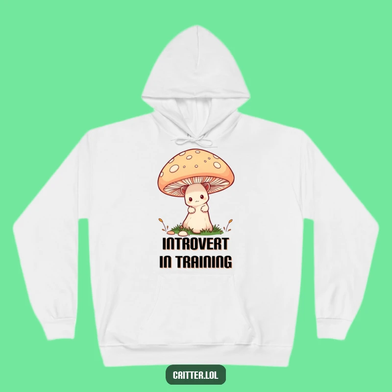 Funny Shy Critter Hoodie - Cozy Introvert Apparel, Ultimate Funny Gift Choice