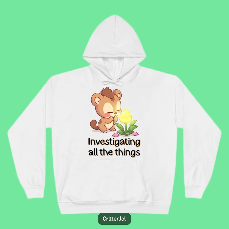 Cozy Funny Curious Creature Hoodie: Explore in Comfort!