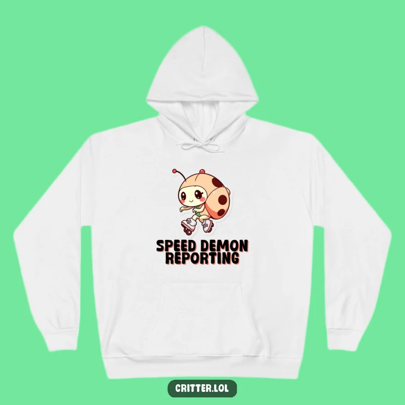 Cozy Funny Ladybug Roller Skates Hoodie: Warmth with Whimsical Speed - Great Gift!