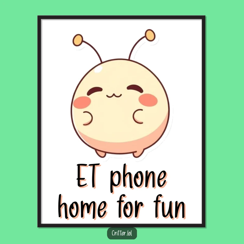 Free Printable Funny Creature Wiggling Wall Art - Quirky Downloadable Decor