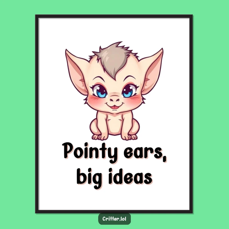 Funny Free Printable Wall Art: Mischievous Imp Character, Quirky Downloadable Decor