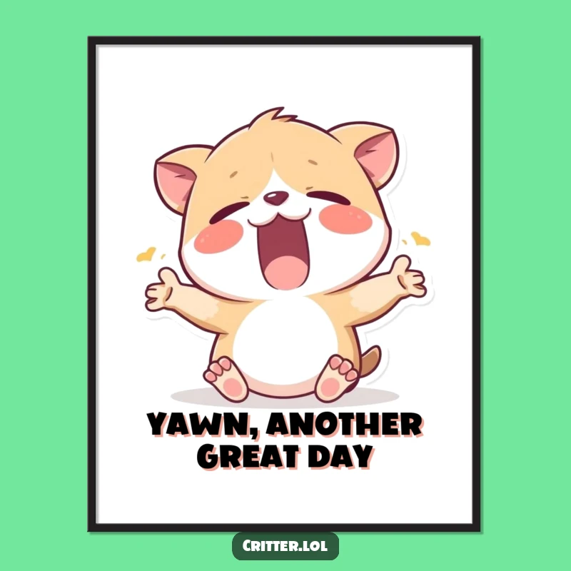 Free Printable Sleepy Critter Wall Art - Funny Downloadable Decor for Relaxed Vibes