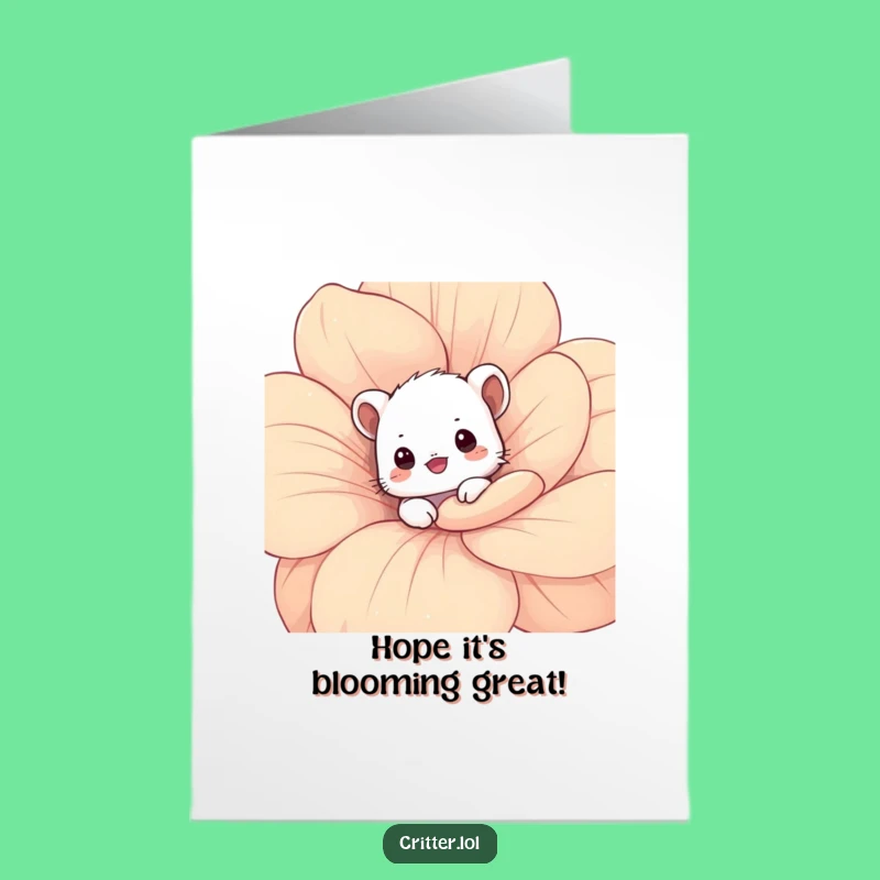 Cute Free Printable Birthday Card: Shy Critter - Downloadable Surprise Gift