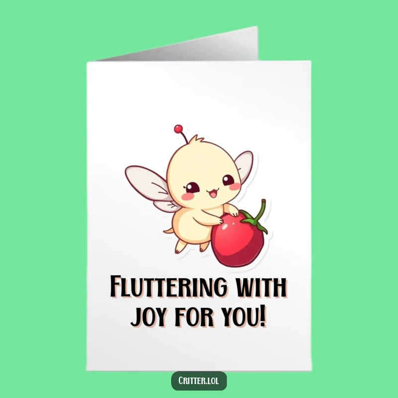Free Printable Congrats Card: Whimsical Critter Berry Celebration - Funny Downloadable Gift!