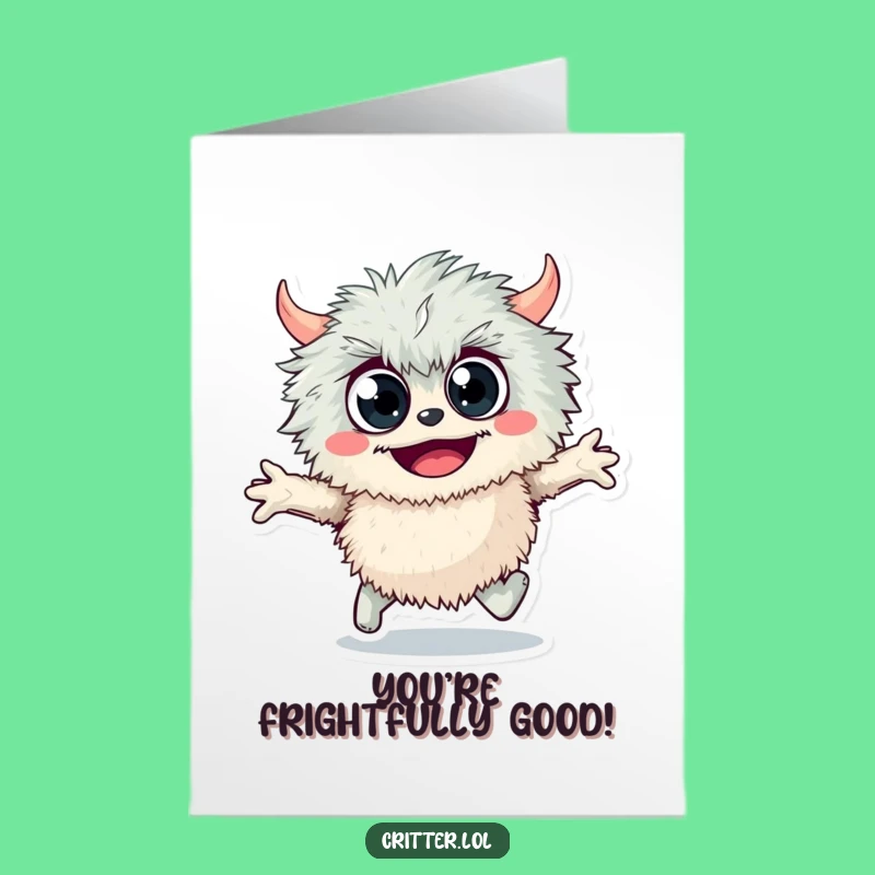 Googly Monster Free Printable Congratulations Card - Joyful Downloadable Gift